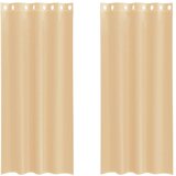 Voile zavjese s ušicama 2 kom boja pijeska | shoptok.hr