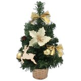 Molarem Home Umjetno božićno drvce u posudi – 30 cm sa zlatnim ukrasima | shoptok.hr