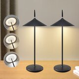 Nettlife Lampe de chevet sans fil, lot de 2, tactile, LED noire, dimmable, 1800 mhA, rechargeable par USB, LED intégrée en permanence, IP44, (22143980) Cene