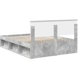  Krevetna konstrukcija s uzglavljem Betonska siva 150 x 200 cm | shoptok.hr