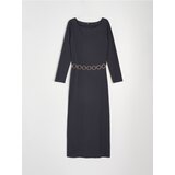 Sinsay Rebrasta maxi haljina s remenom s prstenovima | shoptok.hr