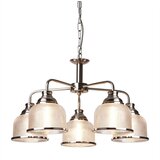 Searchlight Bistro Stropna svetilka s 5 lučmi in več kraki, srebrna, bela, E27, (22100847) | Shoptok.si