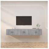  Stenska TV omarica 3 kosi siva sonoma 80x34,5x40 cm | Shoptok.si