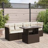 vidaXL 5-dijelni set vrtnih sofa s jastucima poliratan smeđi | shoptok.hr