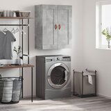 The Living Store Stenska omarica betonsko siva 69,5x34x90 cm inženirski les - Stenska Omarica, (21435171) | Shoptok.si