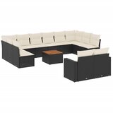  13-dijelni set vrtnih sofa s jastucima poliratan crni | shoptok.hr
