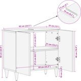 vidaXL Ormarić za umivaonik s policom s pohranom s vratima Smeđa 62 x 33 x 58 cm | shoptok.hr