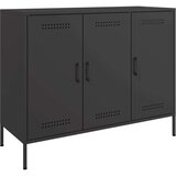 vidaXL Komoda črna 100,5x39x79 cm hladno valjano jeklo | Shoptok.si