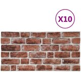  Zidne panele 10 pcs Tamno smeđa i bijela 100 x 50 cm EPS pjena | shoptok.hr