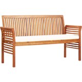 3 Vrtna klupa trosjed s jastukom 150 cm masivno bagremovo drvo | shoptok.hr