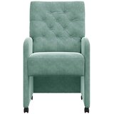  Blagovačke stolice s kotačima 2 pcs zelena boja mora Baršun | shoptok.hr