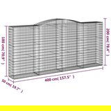  Lučne gabionske košare 3 kom 400x50x180/200cm pocinčano željezo | shoptok.hr