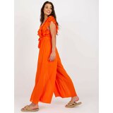 Fashion Hunters Orange pleated jumpsuit with belt by OCH BELLA Cene