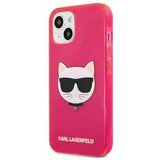 Karl Lagerfeld Originalen ovitek KLHCP13SCHTRP za iPhone 13 Mini pink silikonska zaščita - Choupetts head | Shoptok.si