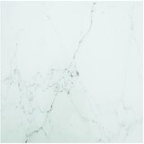 Stolna ploča bijela 70x70 cm 6 mm staklena s mramornim uzorkom | shoptok.hr