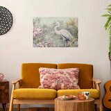  Plakat - Heron Wading in a Pond - illustration in light colors 90x60 Bez okvira | shoptok.hr