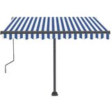 Tenda na ručno uvlačenje LED 350 x 250 cm plavo-bijela | shoptok.hr