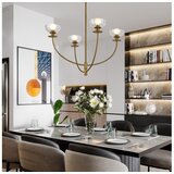  Alora Mood ALM-SYLVIA4-BG-CL - Luster SYLVIA na šipci 4xE14/40W/230V zlatna | Eponuda.com