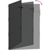 vidaXL Vrtna vrata Črna 100 x 125 cm Jeklo s prašnim premazom | Shoptok.si
