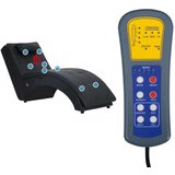  Masažni počivalnik z blazino črno umetno usnje | Shoptok.si