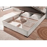 MID.YOU POSTELJA Z VZMETNICO 140 cm x 200 cm , tekstil, leseni material bež | Shoptok.si