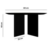 Hanah home Club sto Leo 42, 80x42x80 cm, Crni | Eponuda.ba