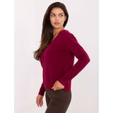 Passione moda Sweater-PM-SW-M1620.68-burgundy | Shoptok.si