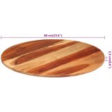 Stolna ploča od masivnog drva bagrema okrugla 15 - 16 mm 60 cm | shoptok.hr