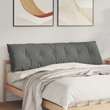 Jastuk za leđa Tamno siva 180 x 50 cm Mikrofiber tkanina | shoptok.hr