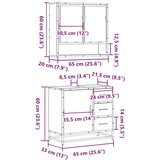  2-dijelni set kupaonskog namještaja dimljena boja hrasta drveni | shoptok.hr