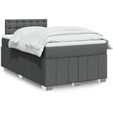 Maison Chic Box spring postelja - Vzmetna postelja z vzmetnico temno siva 120x190 cm blago SL11808, (21900991) | Shoptok.si
