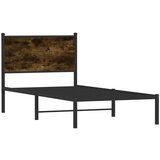 Metalni okvir kreveta s uzglavljem boja hrasta 90 x 200 cm | shoptok.hr