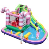  Vodeni park 9 u 1 na temu slastica s toboganom, vodena napuhanca sa puhalicom zraka. | shoptok.hr