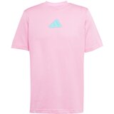 Adidas Tehnička sportska majica tirkiz / svijetloroza / bijela | shoptok.hr
