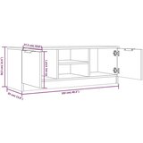 vidaXL TV omarica dimljeni hrast 102x35x36,5 cm konstruiran les | Shoptok.si