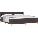  Postelja z vzmetnico z vzmetnico Temno rjava 200 x 200 cm les, (5000127774) | Shoptok.si