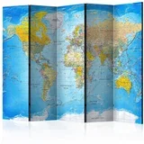 Paravan Classic World Map, 5-Delni, Enostranski