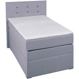 MID.YOU BOXSPRING POSTELJA 90 cm x 200 cm , tekstil, leseni material srebrne barve | Shoptok.si