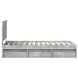  Krevetna konstrukcija Beton 90 x 200 cm Čvrsto borovo drvo | shoptok.hr