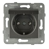 Panasonic Priključnica tamno siva šuho sa poklopcem II+DZ vijčana 16A 250V WKTT0210-2DG EU4 Karre Plus Cene