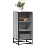 vidaXL Komoda siva sonoma 35,5x35x76 cm inženirski les in kovina | Shoptok.si