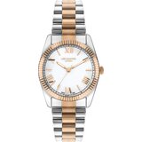 Lee Cooper Ženski ručni sat, Kvarcni mehanizam, 36mm, Belo kućište, Roze-zlatne boje, LC07825.520 | Eponuda.com