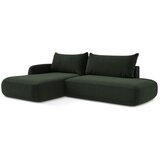 Makamii Tamno zelena sklopiva kutna garnitura (s lijevim kutom/s ležaljkom) Hale – | shoptok.hr