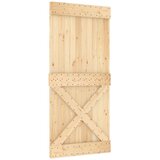  Klizna vrata 95 x 210 cm Čvrsta borovina (neobrađena) | shoptok.hr
