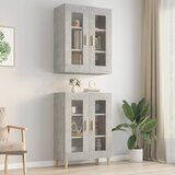 The Living Store Viseča stenska omarica betonsko siva 69,5x34x90 cm - Viseča Stenska Omarica, (21431896) Cene