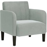 SOFA fotelja s naslonima za ruke svijetlosiva 54 cm baršunasta | shoptok.hr