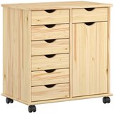  Mobilni ormar Smeđa 63,5 x 39 x 65,5 cm Čvrsto borovo drvo | shoptok.hr