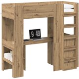  Okvir kreveta na kat s stolom Umjetnički hrast 75 x 190 cm | Eponuda.com
