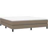  Okvir za krevet s oprugom smeđesivi 160x200 cm od tkanine | Eponuda.com