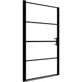  Vrata za tuš od kaljenog stakla 100 x 178 cm crna | shoptok.hr